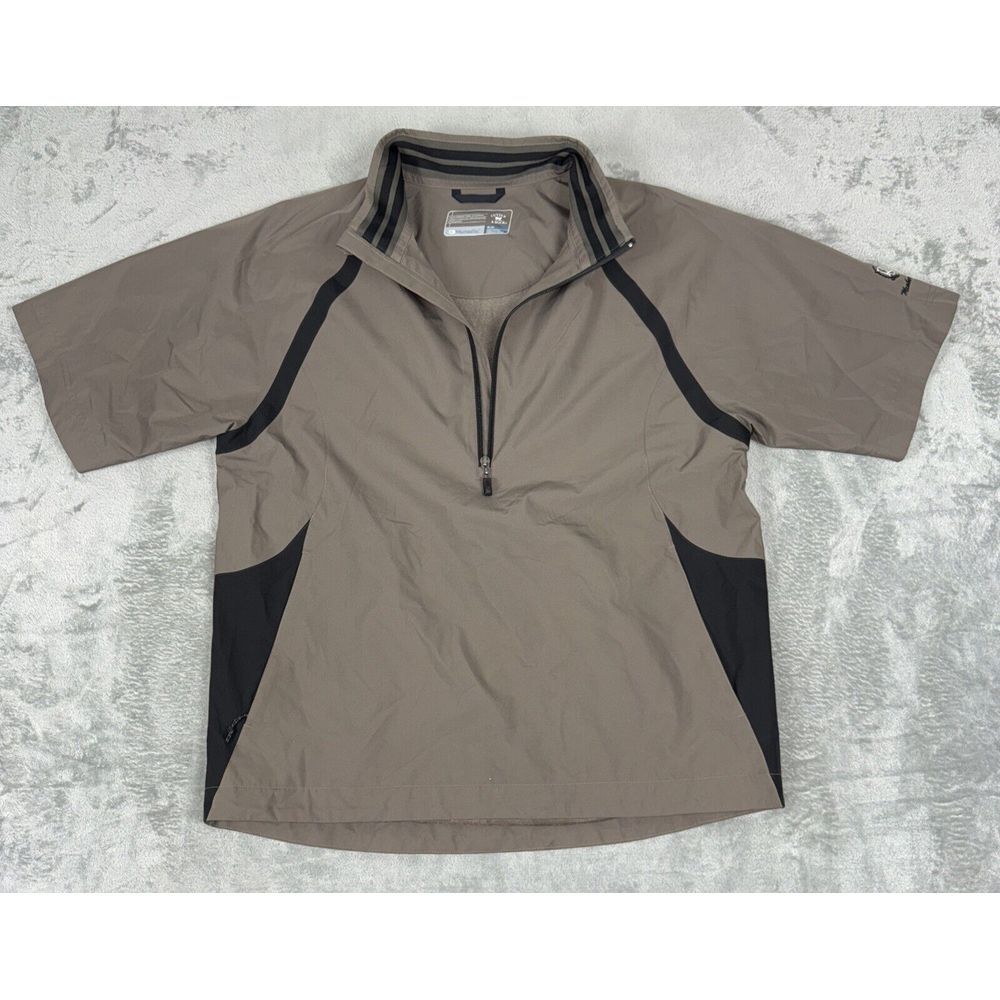 Cutter & Buck‎ Weathertec 1/2 Zip Pullover Golf Jacket M Brown River Creek Club